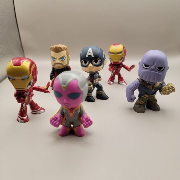 Funko Mystery Mini Lot‎ of 6 Marvel Thor Thanos Vision 2 Ironman Captain America - Picture 1 of 16